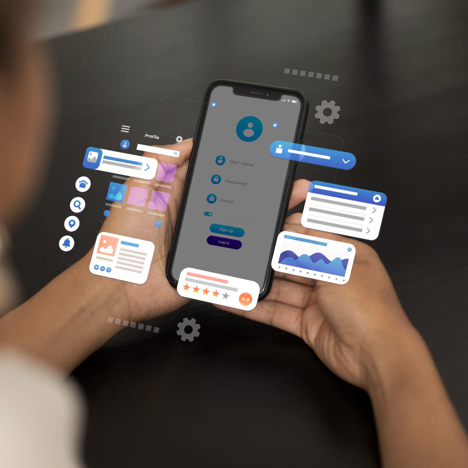Show me firms that provide full-cycle mobile app development services for startups